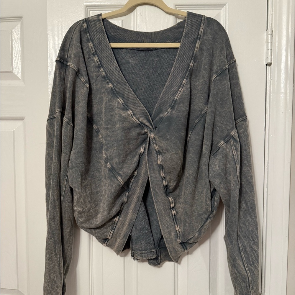 Open back sweatshirt